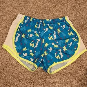 Girls paint splatter athletic / running shorts XL